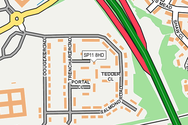 SP11 8HD map - OS OpenMap – Local (Ordnance Survey)