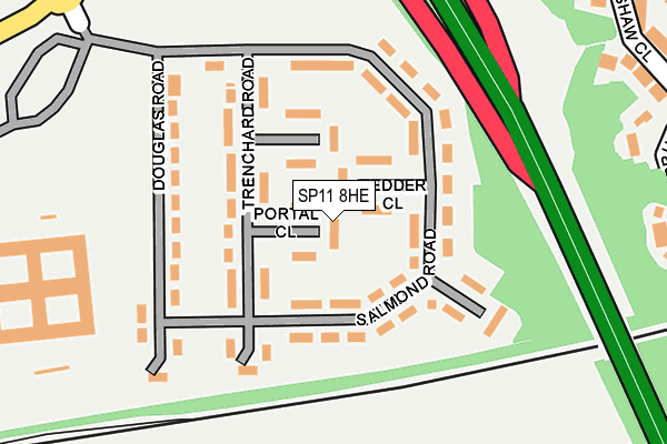 SP11 8HE map - OS OpenMap – Local (Ordnance Survey)