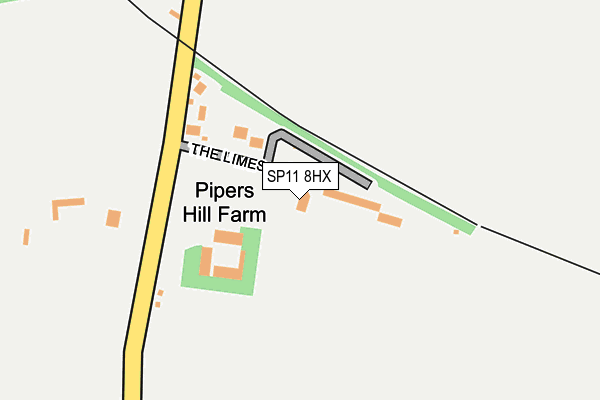 SP11 8HX map - OS OpenMap – Local (Ordnance Survey)
