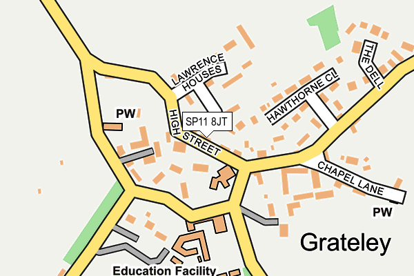 SP11 8JT map - OS OpenMap – Local (Ordnance Survey)