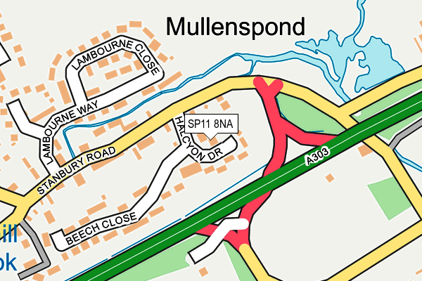 SP11 8NA map - OS OpenMap – Local (Ordnance Survey)