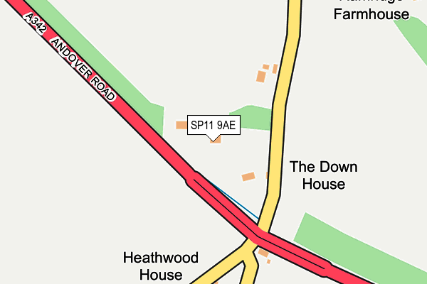 SP11 9AE map - OS OpenMap – Local (Ordnance Survey)