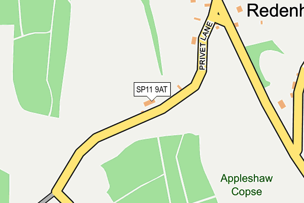 SP11 9AT map - OS OpenMap – Local (Ordnance Survey)
