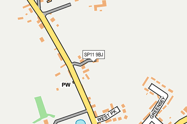 SP11 9BJ map - OS OpenMap – Local (Ordnance Survey)