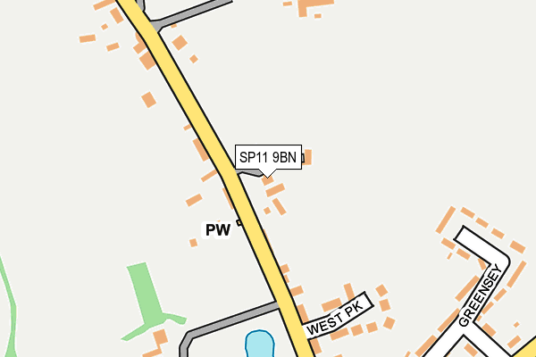 SP11 9BN map - OS OpenMap – Local (Ordnance Survey)