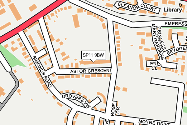SP11 9BW map - OS OpenMap – Local (Ordnance Survey)