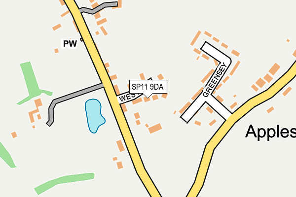 SP11 9DA map - OS OpenMap – Local (Ordnance Survey)