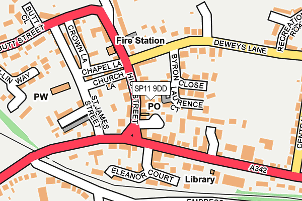 SP11 9DD map - OS OpenMap – Local (Ordnance Survey)