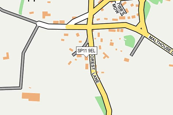 SP11 9EL map - OS OpenMap – Local (Ordnance Survey)