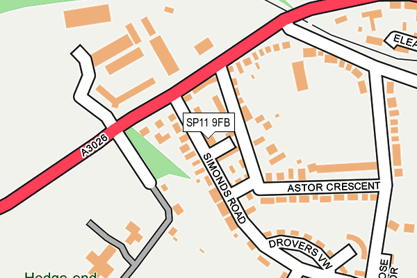 SP11 9FB map - OS OpenMap – Local (Ordnance Survey)
