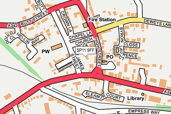 SP11 9FF map - OS OpenMap – Local (Ordnance Survey)