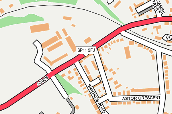 SP11 9FJ map - OS OpenMap – Local (Ordnance Survey)