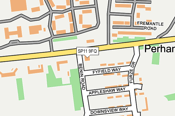 SP11 9FQ map - OS OpenMap – Local (Ordnance Survey)