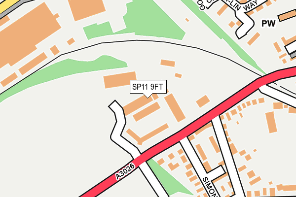 SP11 9FT map - OS OpenMap – Local (Ordnance Survey)