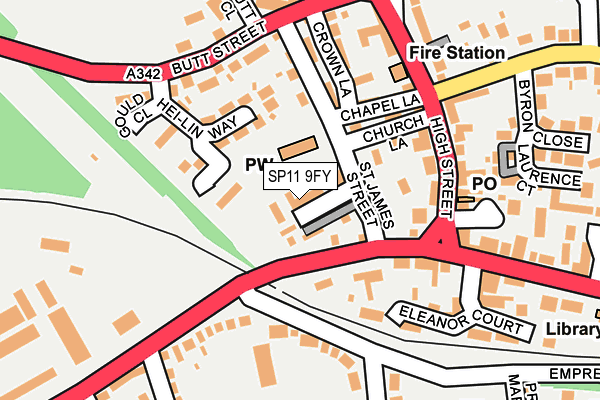 SP11 9FY map - OS OpenMap – Local (Ordnance Survey)