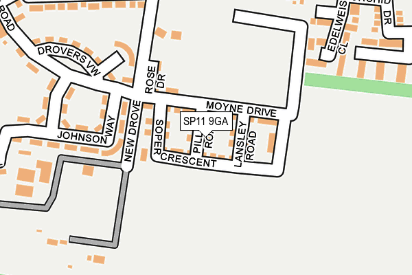 SP11 9GA map - OS OpenMap – Local (Ordnance Survey)