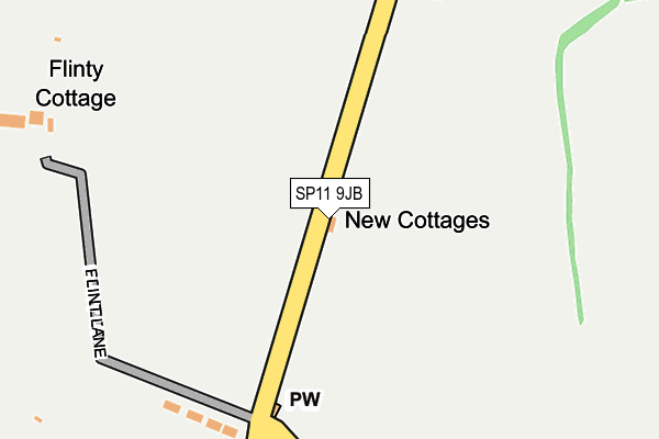 SP11 9JB map - OS OpenMap – Local (Ordnance Survey)