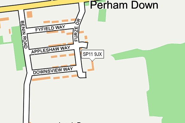 SP11 9JX map - OS OpenMap – Local (Ordnance Survey)