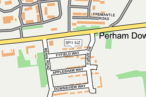 SP11 9JZ map - OS OpenMap – Local (Ordnance Survey)