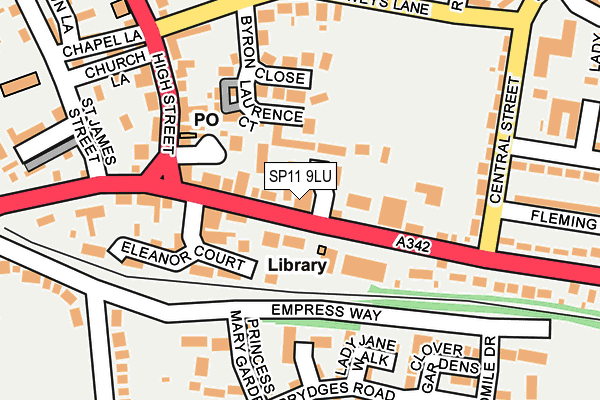 SP11 9LU map - OS OpenMap – Local (Ordnance Survey)
