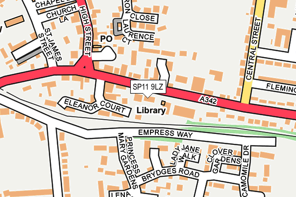 SP11 9LZ map - OS OpenMap – Local (Ordnance Survey)