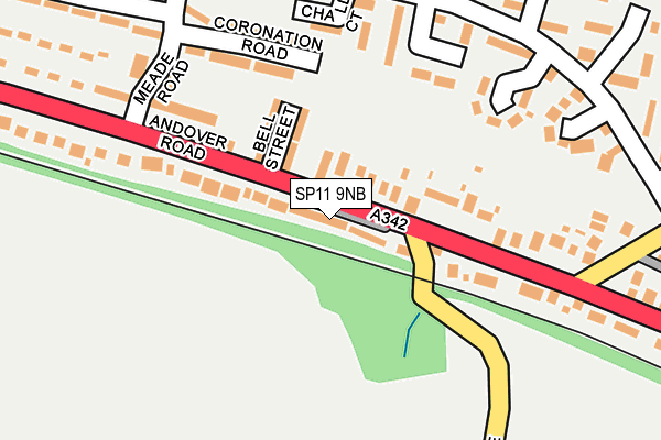 SP11 9NB map - OS OpenMap – Local (Ordnance Survey)