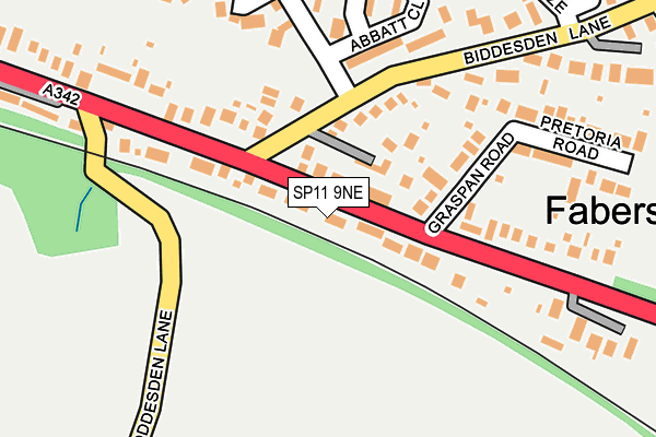 SP11 9NE map - OS OpenMap – Local (Ordnance Survey)