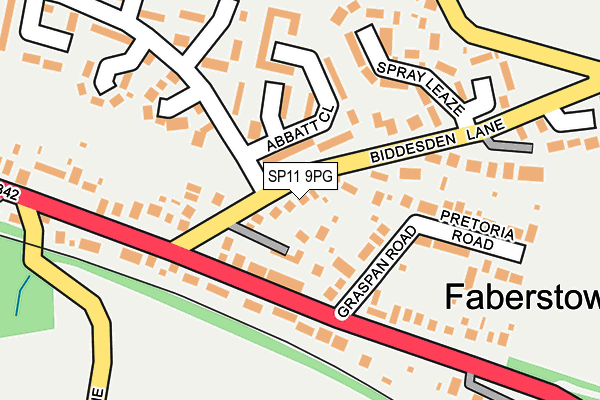 SP11 9PG map - OS OpenMap – Local (Ordnance Survey)