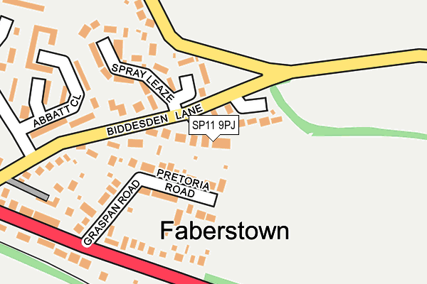 SP11 9PJ map - OS OpenMap – Local (Ordnance Survey)