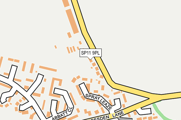 SP11 9PL map - OS OpenMap – Local (Ordnance Survey)