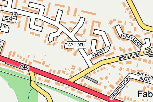 SP11 9PU map - OS OpenMap – Local (Ordnance Survey)