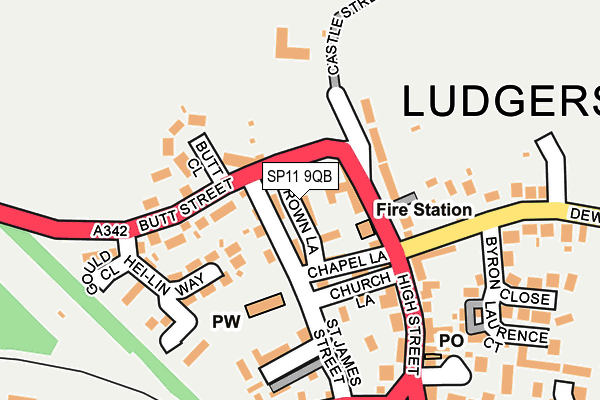 SP11 9QB map - OS OpenMap – Local (Ordnance Survey)