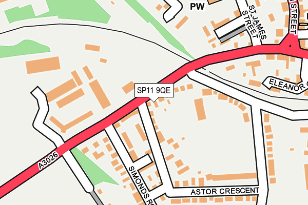 SP11 9QE map - OS OpenMap – Local (Ordnance Survey)