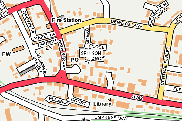 SP11 9QN map - OS OpenMap – Local (Ordnance Survey)