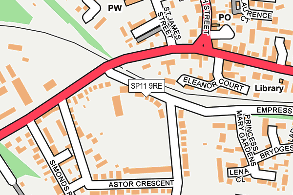 SP11 9RE map - OS OpenMap – Local (Ordnance Survey)