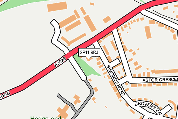 SP11 9RJ map - OS OpenMap – Local (Ordnance Survey)