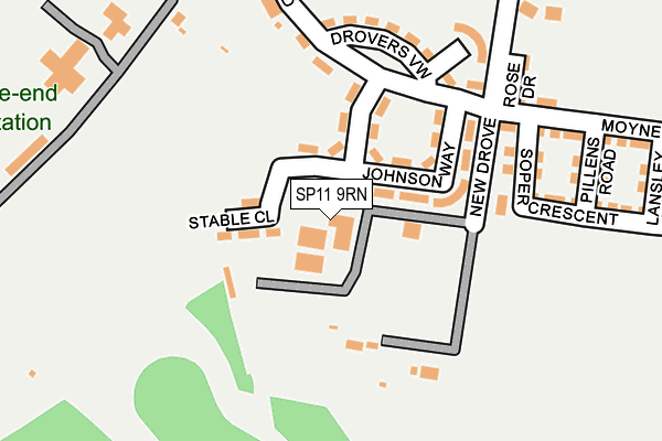 SP11 9RN map - OS OpenMap – Local (Ordnance Survey)