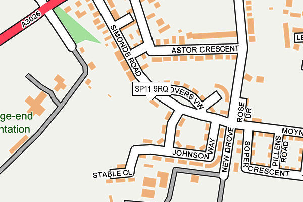SP11 9RQ map - OS OpenMap – Local (Ordnance Survey)