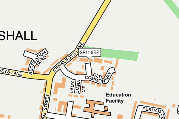 SP11 9RZ map - OS OpenMap – Local (Ordnance Survey)