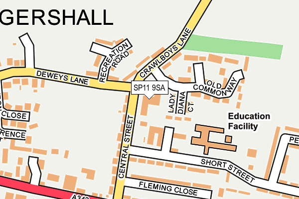 SP11 9SA map - OS OpenMap – Local (Ordnance Survey)