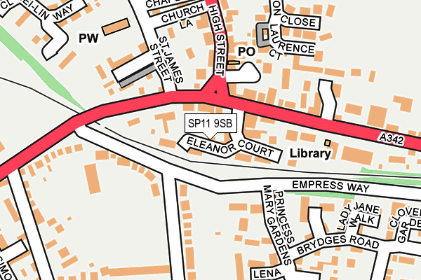 SP11 9SB map - OS OpenMap – Local (Ordnance Survey)