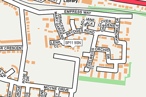 SP11 9SN map - OS OpenMap – Local (Ordnance Survey)