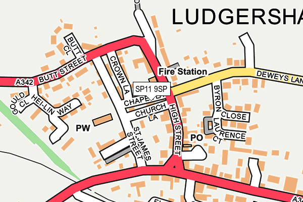 SP11 9SP map - OS OpenMap – Local (Ordnance Survey)