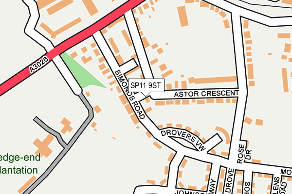 SP11 9ST map - OS OpenMap – Local (Ordnance Survey)