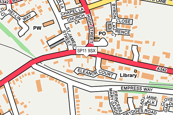 SP11 9SX map - OS OpenMap – Local (Ordnance Survey)