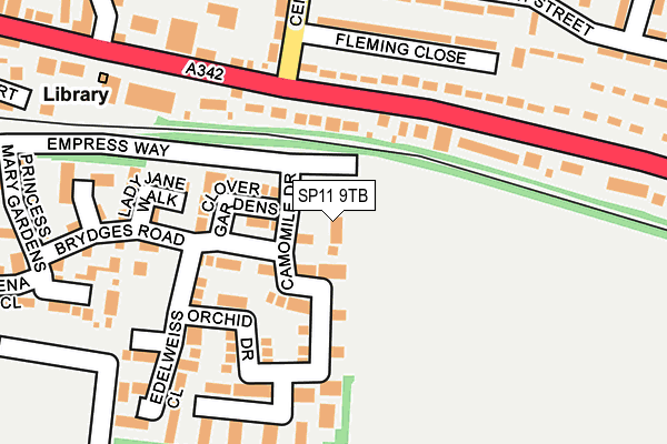 SP11 9TB map - OS OpenMap – Local (Ordnance Survey)