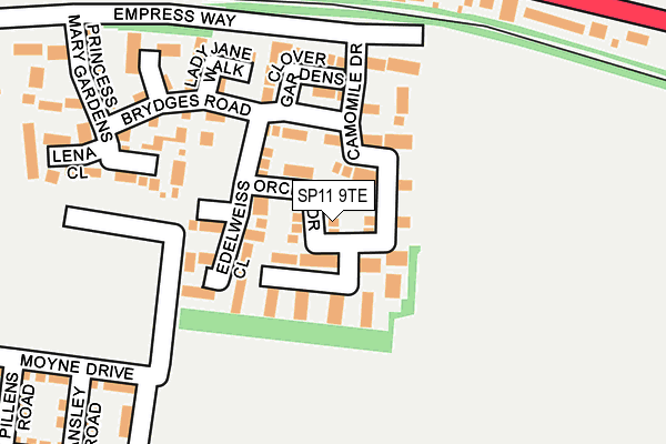 SP11 9TE map - OS OpenMap – Local (Ordnance Survey)