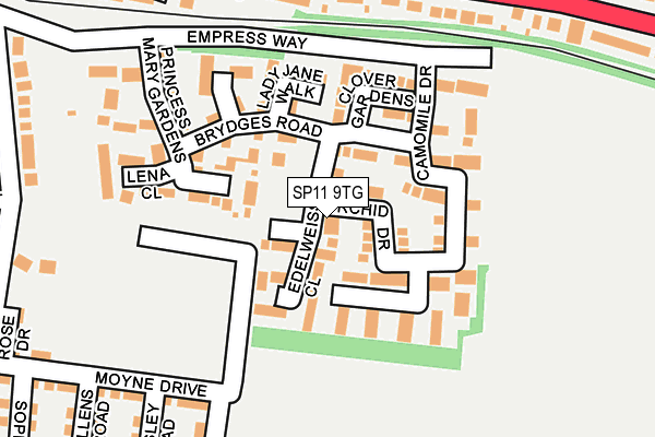 SP11 9TG map - OS OpenMap – Local (Ordnance Survey)