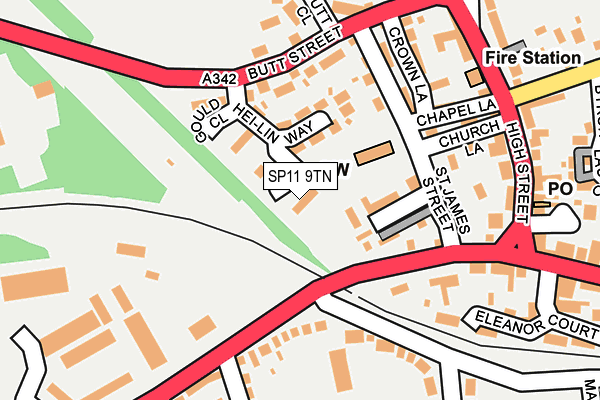 SP11 9TN map - OS OpenMap – Local (Ordnance Survey)