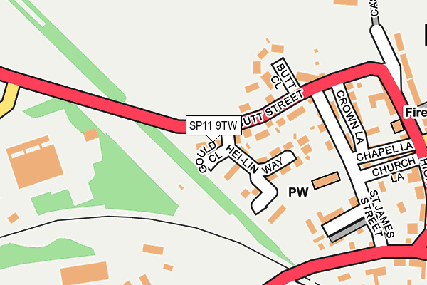 SP11 9TW map - OS OpenMap – Local (Ordnance Survey)